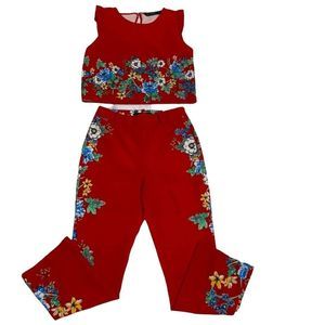 Zara Basic Collection Floral Print Pants Set (Size M )